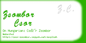 zsombor csor business card